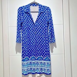 Lilly Pulitzer | UPF 50+ Ansley Polo Dress | Blue Grotto Tide Up | Sz M